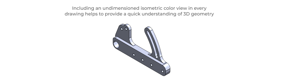 include an isometric view in full color