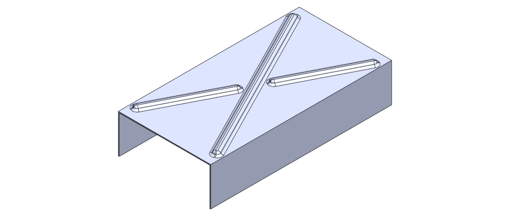 sheet metal DFM guideline - use beads to stiffen sheet faces