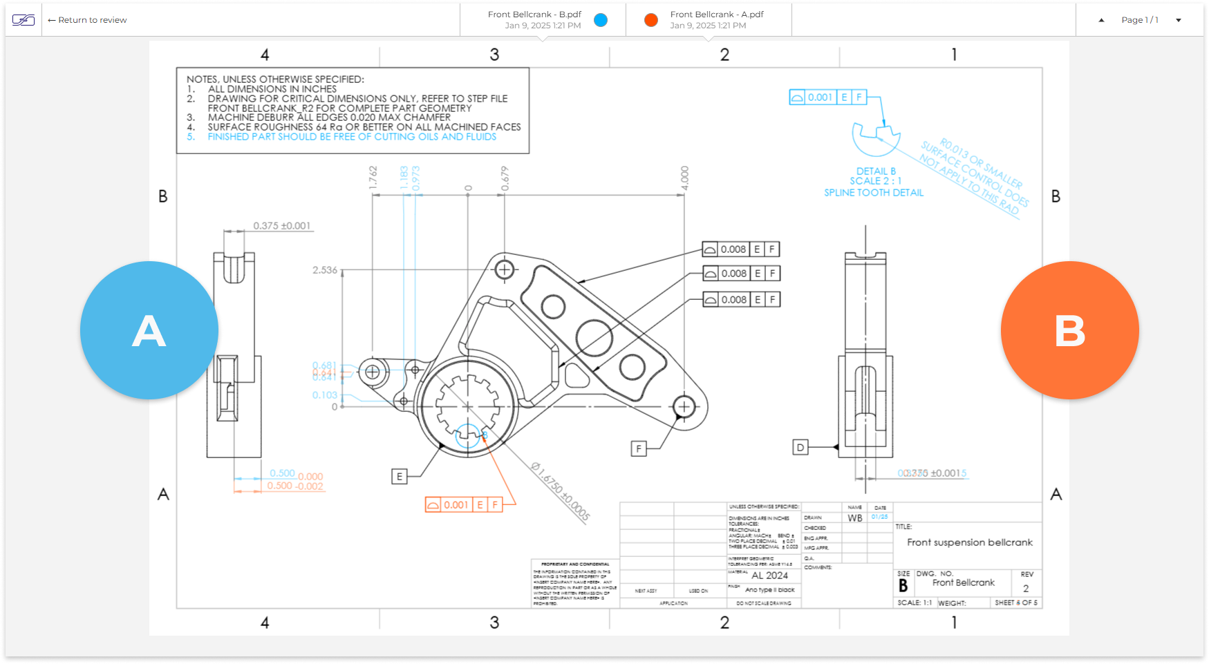 An overview of the Five Flute drawing diff tool